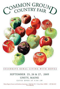 MOFGA's 2009 Common Ground Country Fair Poster - John Bunker 16 apples