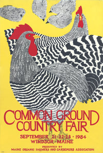 1984 Full Size Poster - Barred Rock Chickens