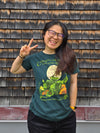 2007 Praying Mantis in the Harvest Moon - "Fitted" Short Sleeved T-Shirt