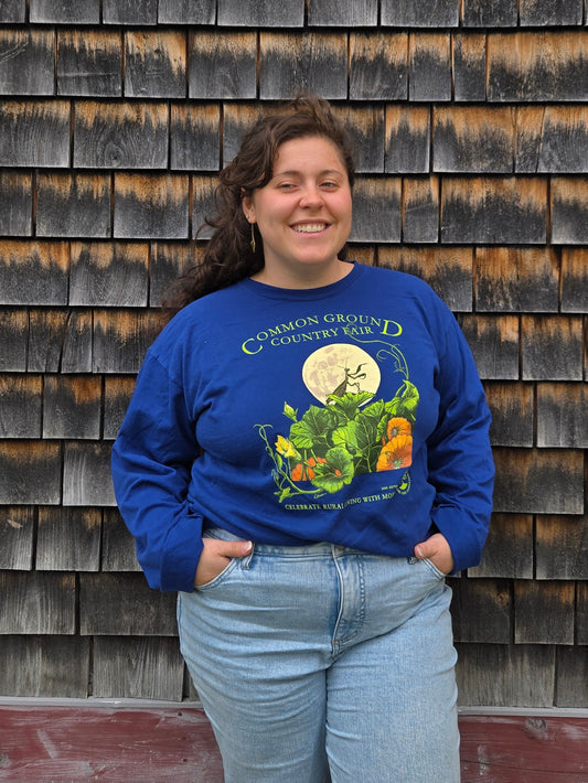 2007 Praying Mantis in the Harvest Moon - Adult Long Sleeved T-Shirt