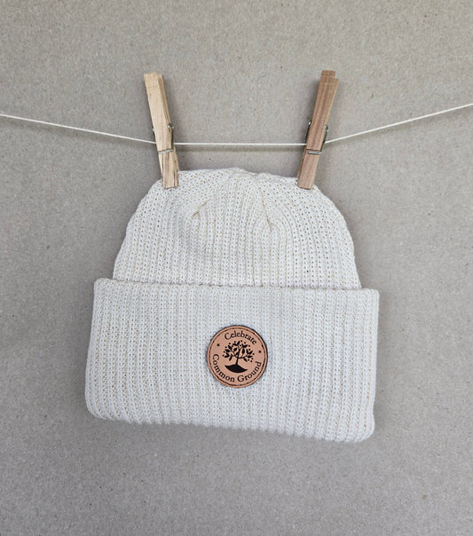 "Celebrate Common Ground" Natural Organic Cotton Beanie