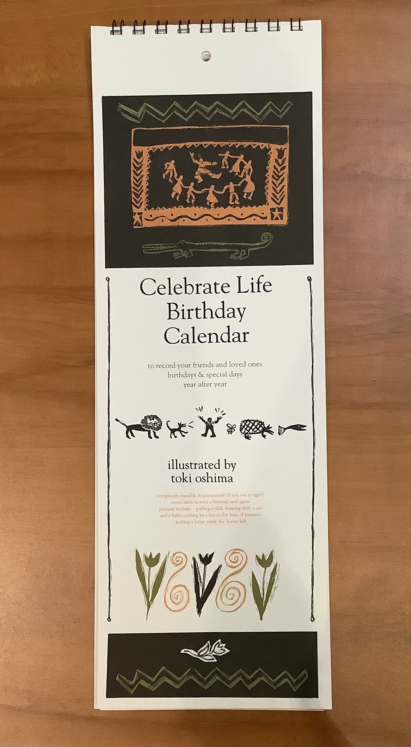 Toki Art - Celebrate Life Birthday Calendar
