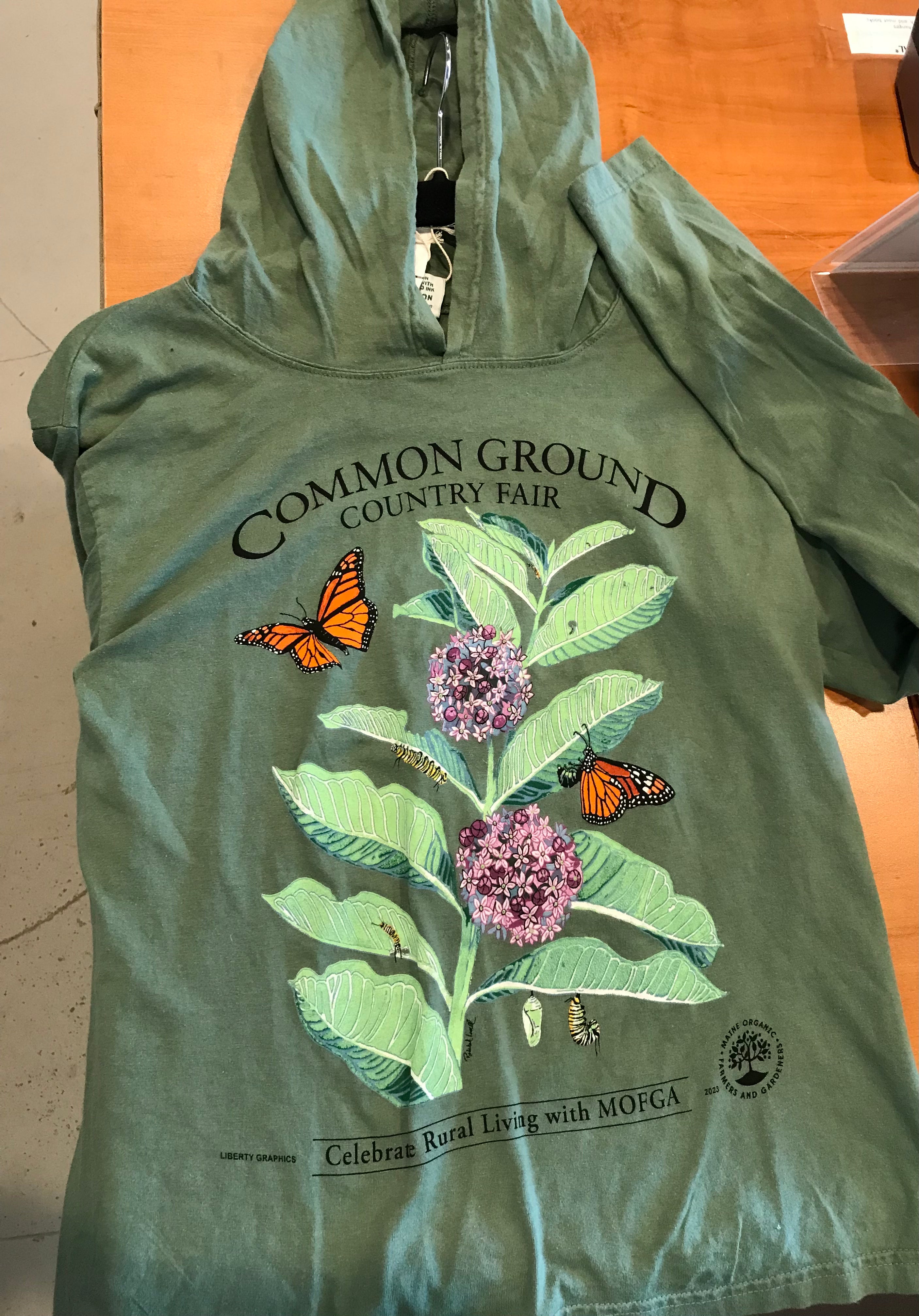 #181 - 2023 Monarch & Milkweed - Second quality Adult Small Hooded T-shirt