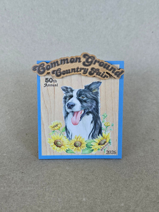 Magnet - 2026 Sheepdog and Sunflowers