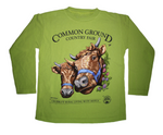 2019 Common Ground Country Fair Youth Long-sleeve T-shirt. Dexter Heifers design. Color kiwi green