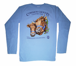 2019 Common Ground Country Fair Adult Long-sleeve T-shirt. Dexter Heifers design. Color sky blue